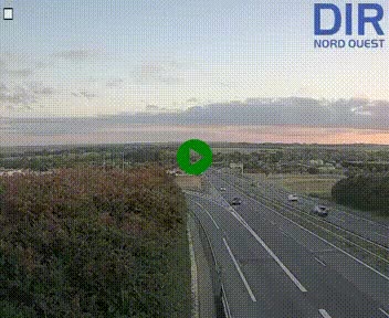 Webcam au début de l'A84 sur le périphérique Ouest de Caen (N814) à hauteur de la sortie 9, Porte de Bretagne