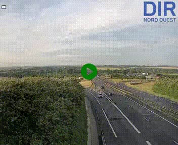 Webcam au début de l'A84 sur le périphérique Ouest de Caen (N814) à hauteur de la sortie 9, Porte de Bretagne