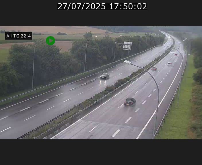 Traffic live webcam Luxembourg Flaxweiler - A1 direction Luxembourg - BK 22.4