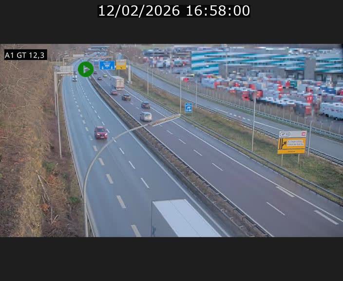 Traffic live webcam Luxembourg Senningerberg - A1 direction Allemagne - BK 12.3