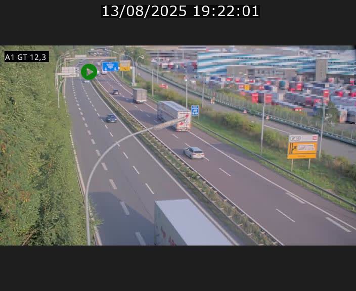 Traffic live webcam Luxembourg Senningerberg - A1 direction Allemagne - BK 12.3