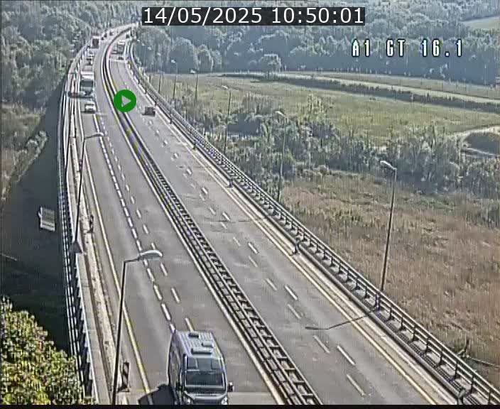 Traffic live webcam Luxembourg Niederanven - A1 direction Allemagne - BK 16.1