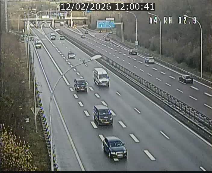 Webcam traffic A4 Luxembourg - BK 2.9 - Croix de Cessange (direction Luxembourg)