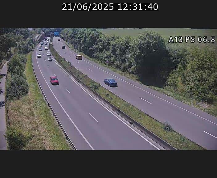 Traffic live webcam Luxembourg Ehlerange - A13 direction Esch-sur-Alzette - BK 6.8