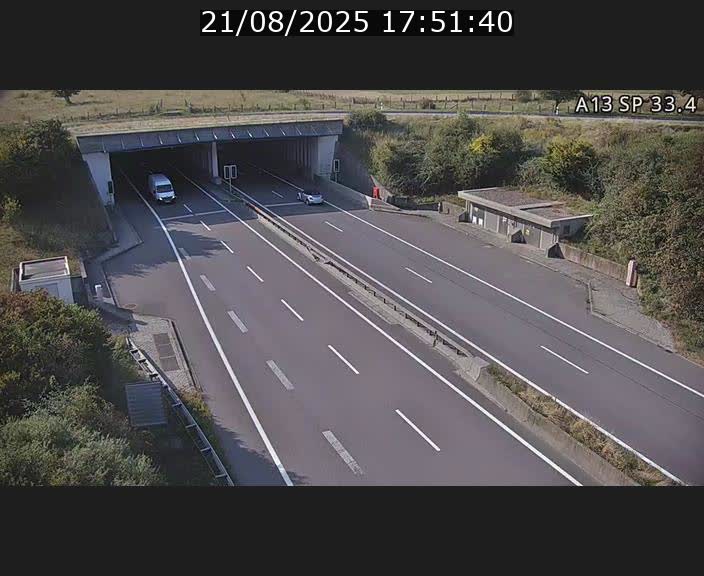 Webcam trafic sur A13 à hauteur d'Altwies en direction de Mondorf-les-bains et en provenance de l'Allemagne