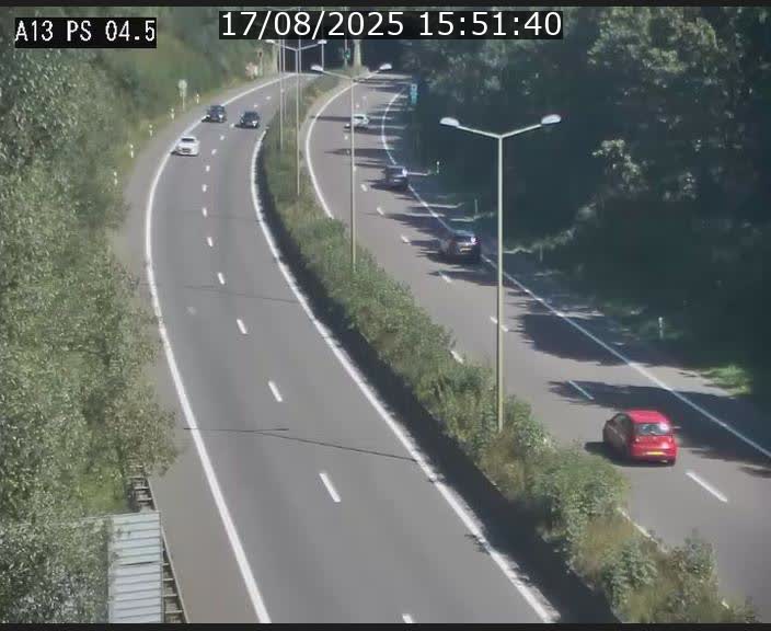 Traffic live webcam Luxembourg Differdange - A13 direction Esch-sur-Alzette - BK 4.5