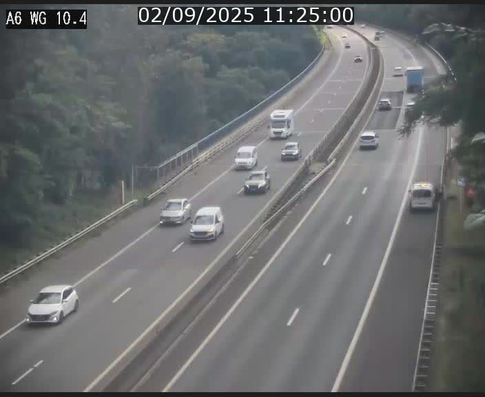 Traffic live webcam Luxembourg Mamer - A6 - BK 10.4 - direction Luxembourg/France/Allemagne
