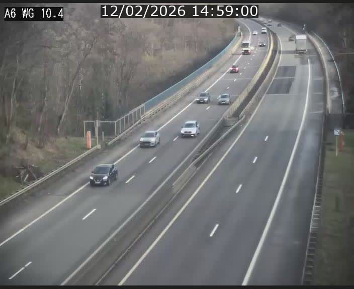 Traffic live webcam Luxembourg Mamer - A6 - BK 10.4 - direction Luxembourg/France/Allemagne