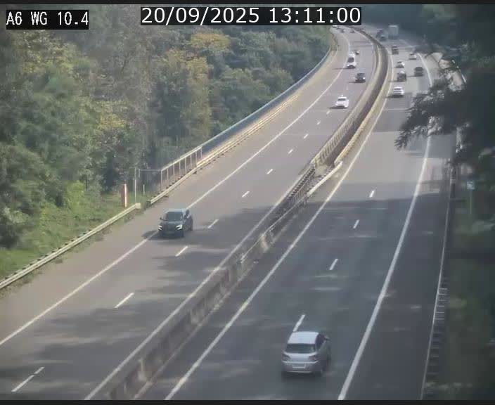 Traffic live webcam Luxembourg Mamer - A6 - BK 10.4 - direction Luxembourg/France/Allemagne