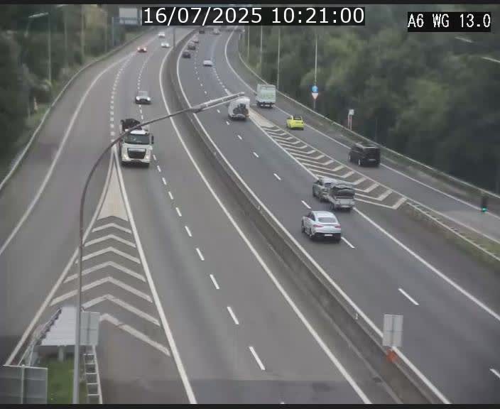 Traffic live webcam Luxembourg Mamer - A6 - BK 13 - direction Luxembourg/France/Allemagne