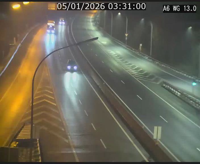 Traffic live webcam Luxembourg Mamer - A6 - BK 13 - direction Luxembourg/France/Allemagne