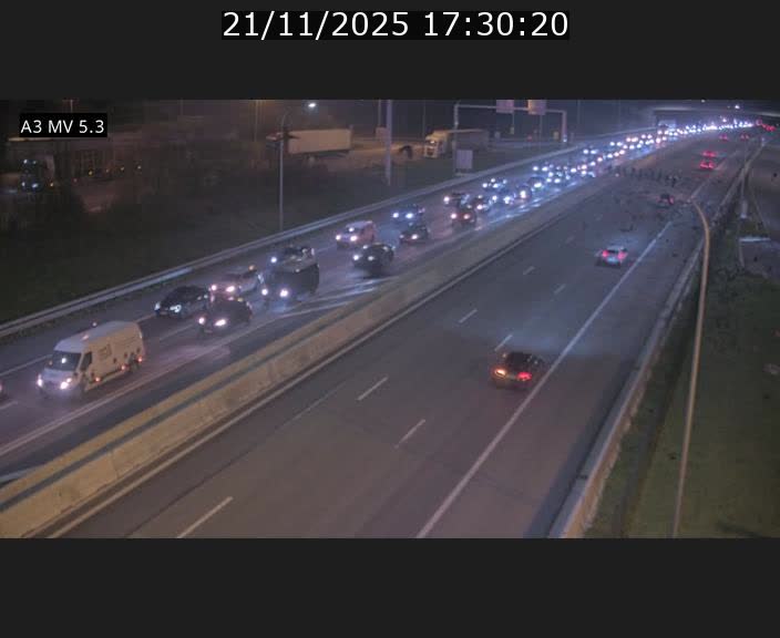 Webcam à l'Aire de Berchem au Luxembourg sur l'A3. Vue orientée vers la France