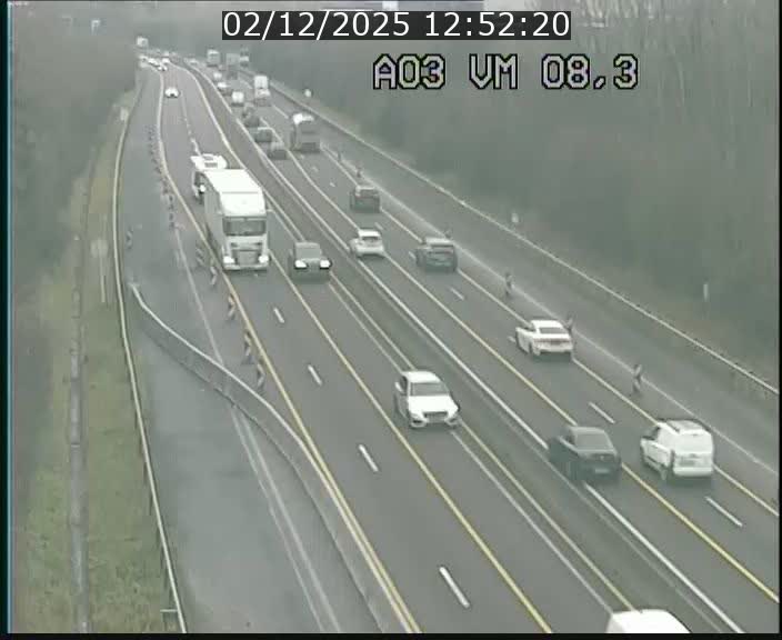 Traffic live webcam Luxembourg Bettembourg - A3 - BK 8.3 - direction France