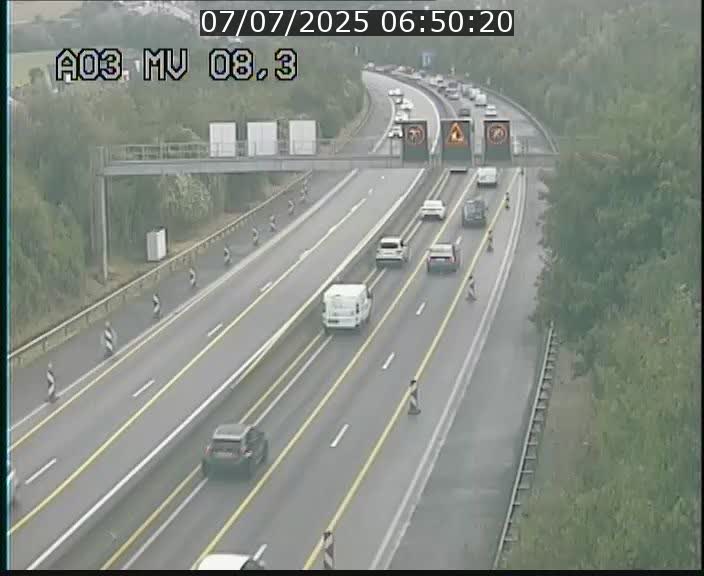 Webcam Autoroute après la Croix de Bettembourg en direction de Luxembourg sur l'A3