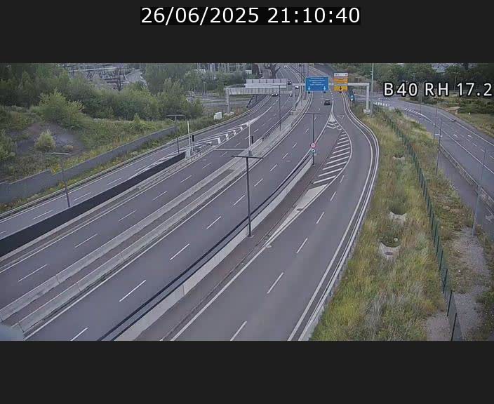 Webcam sur le contournement d'Esch Belval à hauteur de la sortie Université de Luxembourg. Vue orientée vers Luxembourg