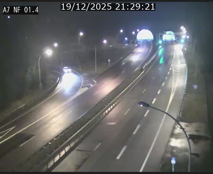 Caméra autoroute Luxembourg A7 - Echangeur Waldhaff - direction Tunnel Stafelter