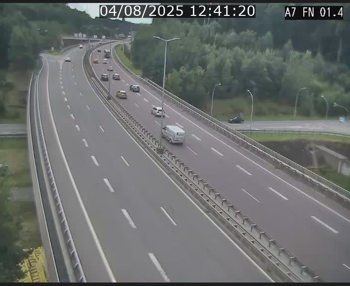 Caméra autoroute Luxembourg A7 - Tunnel Stafelter - direction Echangeur Grünewald