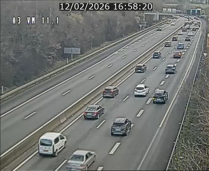 Webcam à la frontière franco-luxembourgeoise, avant la Croix de Bettembourg - BK 11.1 - direction Luxembourg-ville