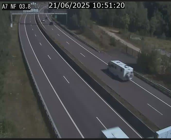 Webcam autoroute A7 au Luxembourg à la sortie du Tunnel Stafelter vers le Nord
