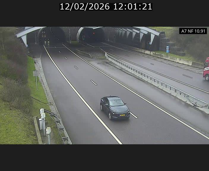 Caméra trafic Luxembourg - A7, Tunnel Gousselerbierg, entrée sud, direction Mersch