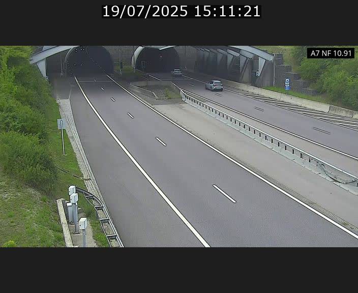 Caméra trafic Luxembourg - A7, Tunnel Gousselerbierg, entrée sud, direction Mersch