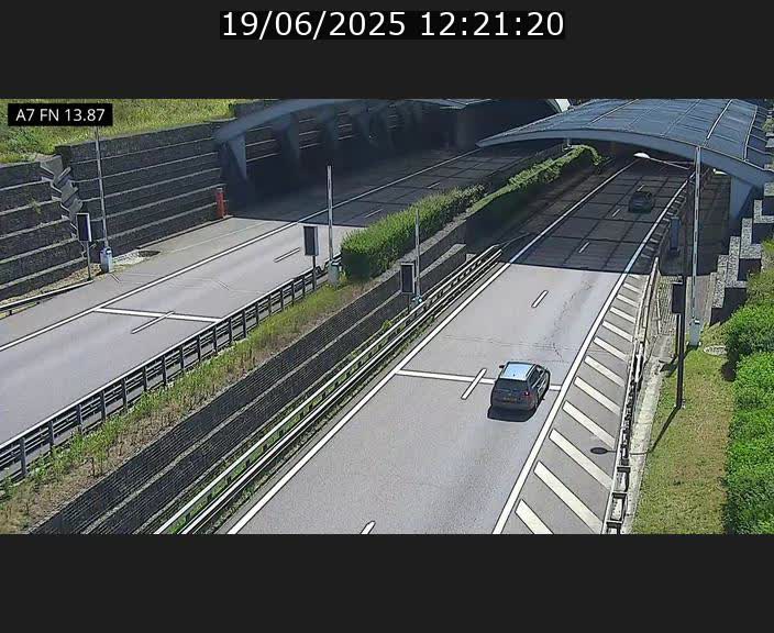 Caméra trafic Luxembourg - A7, Tunnel Gousselerbierg, entrée nord, direction Lorentzweiler