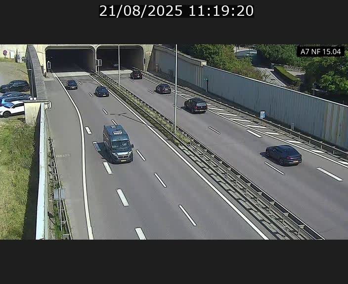 Caméra trafic Luxembourg - A7, Tunnel Mersch, entrée sud, direction Ettelbruck