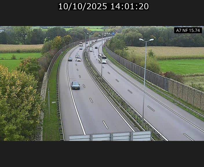 Caméra trafic Luxembourg - A7, Tunnel Mersch, entrée nord, direction Lorentzweiler