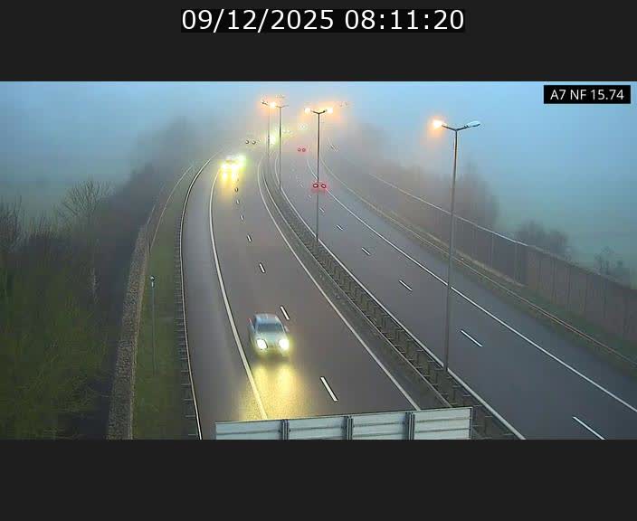 Caméra trafic Luxembourg - A7, Tunnel Mersch, entrée nord, direction Lorentzweiler