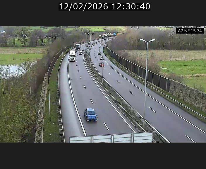 Caméra trafic Luxembourg - A7, Tunnel Mersch, entrée nord, direction Lorentzweiler