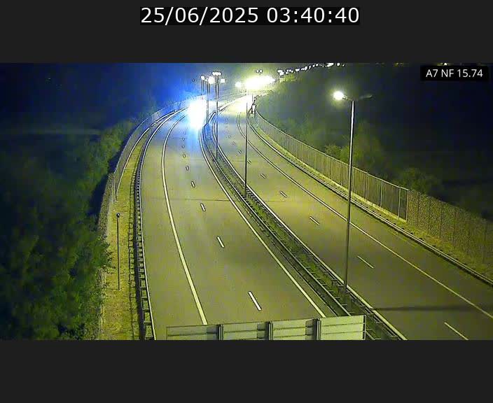 Caméra trafic Luxembourg - A7, Tunnel Mersch, entrée nord, direction Lorentzweiler