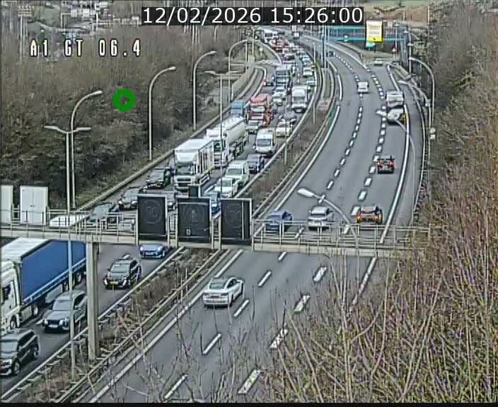 Traffic live webcam Luxembourg Hamm - A1 direction Sandweiler - BK 6.4