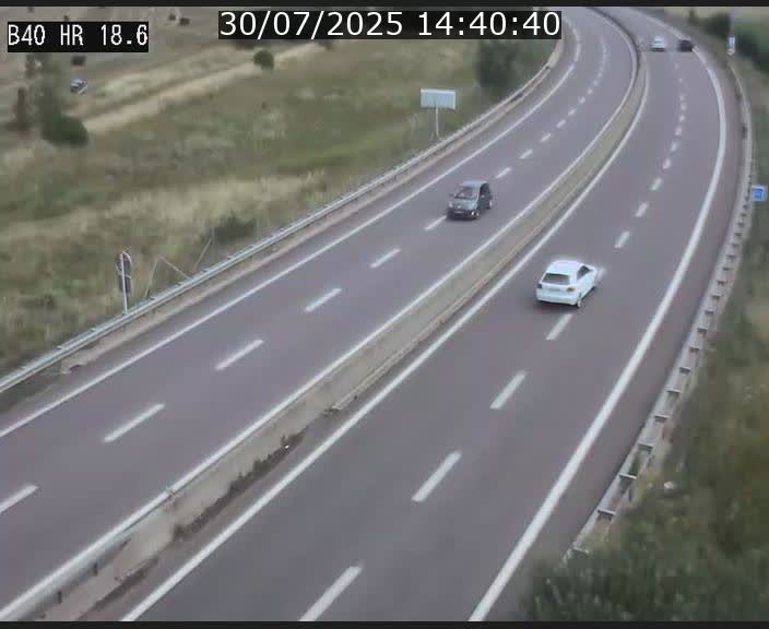 Webcam sur la route de liaison entre Micheville et Esch-Belval à la frontière entre le Luxembourg et la France. Vue orientée vers la Lorraine.