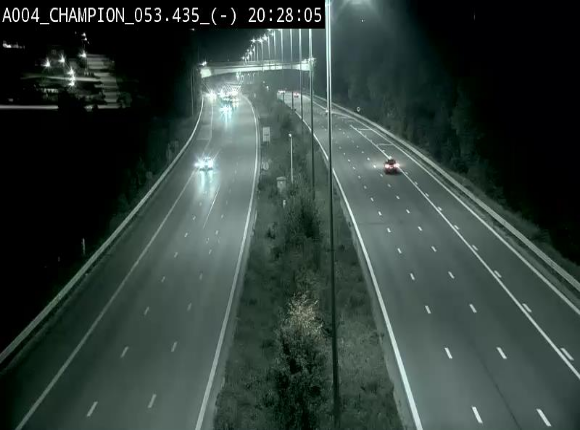 Webcam E411 à Champion, à proximité de Namur. Vue orientée vers Bruxelles
