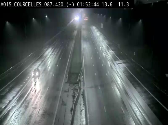 Webcam autoroute Belgique - Viesville - E42 direction Mons - BK 84.35