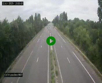 Webcam routière à la fin de la N10, en périphérique ouest d'Angouleme, proche de la jonction avec l'A10