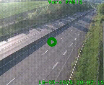 Caméra routière sur l'autoroute A20 à Saint-Hilaire-Bonneval, au sud de Limoges. Vue orientée vers Paris