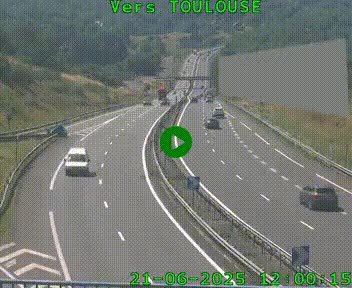 Caméra routière sur l'autoroute A20 à Noailles, en périphérie de Brive-la-Gaillarde. Vue orientée vers Toulouse