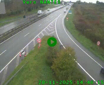 Webcam N147 au nord de Poitiers et à la jonction avec la A10