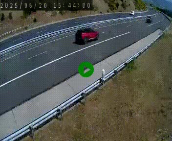 Caméra autoroutière France - A75, Engayresque, entre Millau et Séverac-le-Chateau, en direction de Montpellier