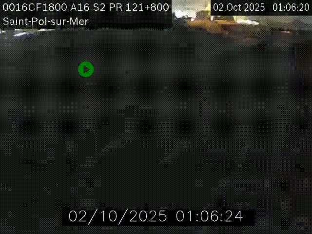 Webcam autoroute A16 à proximité de Dunkerque, à hauteur de la sortie Saint-Pol-sur-Mer. Vue orientée vers Calais