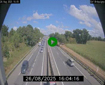 Webcam sur le périphérique de Rennes (N136) à hauteur du quartier Bréquigny, au sud de la ville