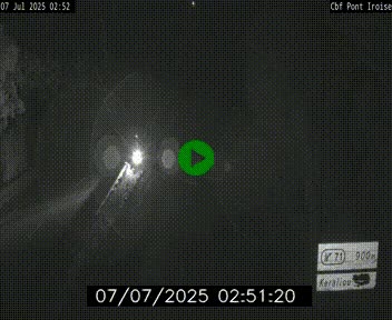 Webcam sur la N165 après le Pont de l'Iroise, à l'entrée de Brest