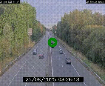 Webcam sur le périphérique de Nantes (N844) entre la Porte de Saint-Luce et la Porte d'Anjou, à l'est de la ville