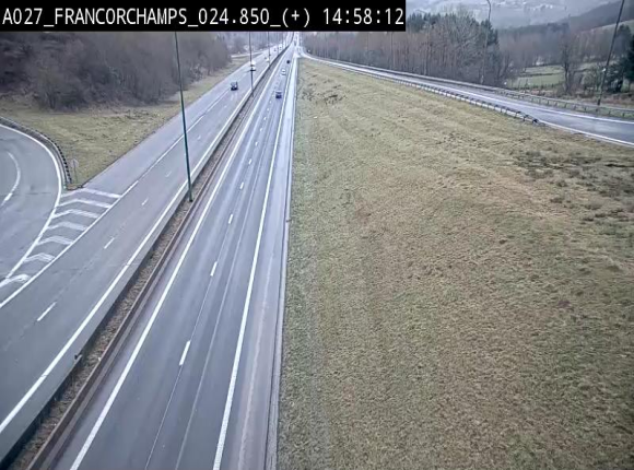 Caméra autoroutière à proximité du circuit de Spa-Francorchamps à Stavelot sur l'A27/E42