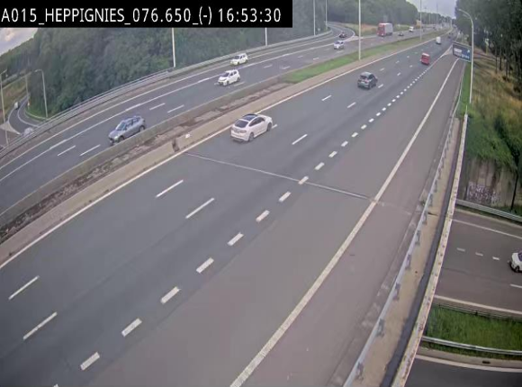 Webcam autoroute Belgique - Heppignies - E42 direction Namur - BK 76.4