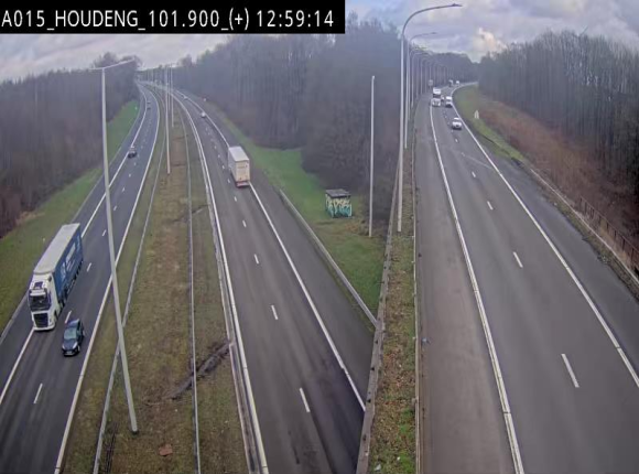 Webcam autoroute Belgique - Houdeng-Goegnies - Jonction E19/E42 direction Tournai/Mons - BK 101.85