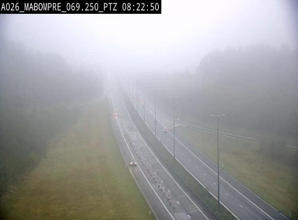Webcam E25 (A26) à Mabompré. Vue orientée vers Liège