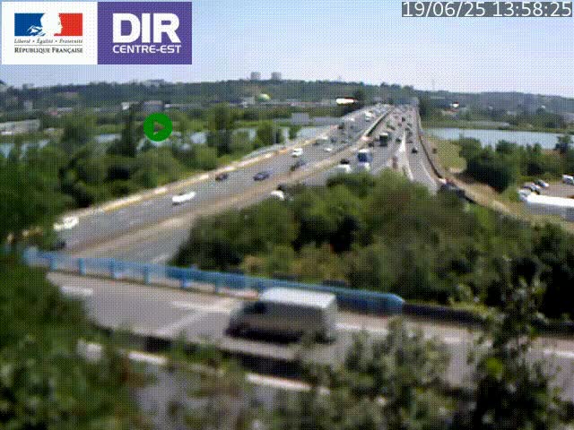 Webcam autoroute sur A450 à Pierre-Bénite en direction de Lyon et de l'autoroute A7