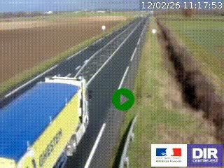 Webcam routière sur la RN7 à hauteur de Toulon-sur-Allier, entre Moulins et Vichy
